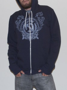 curbside crest hoodie navy