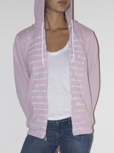 curbside journal mauve hoodie